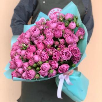 Букет из кустовых розовых роз №  182070