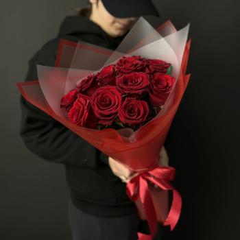 Букеты из красных роз 40 см (Эквадор) код товара  195160