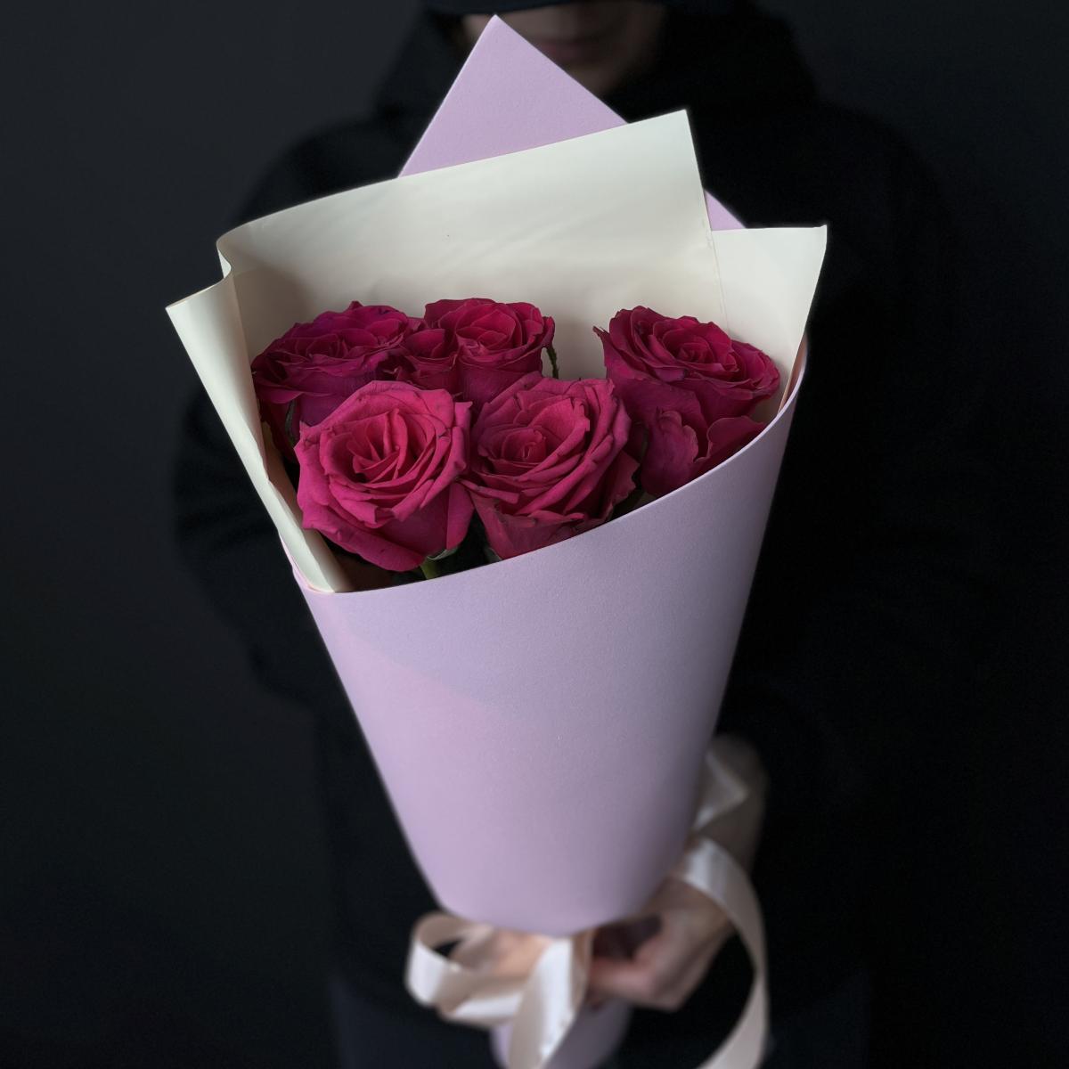 Букеты из розовых роз 40 см (Эквадор) №  92140