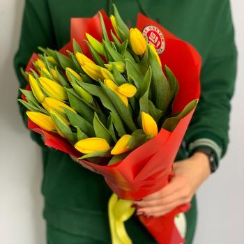 Тюльпаны желтые 25 шт (артикул букета  143820)