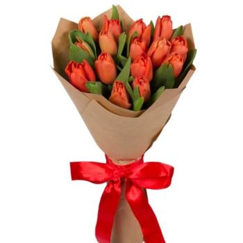 Букет красных тюльпанов 15 шт Артикул  147560